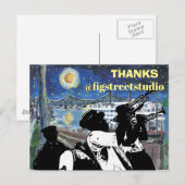 Sterrennacht Mississippi Queen, tekst toevoegen Briefkaart (Voorkant / Achterkant)