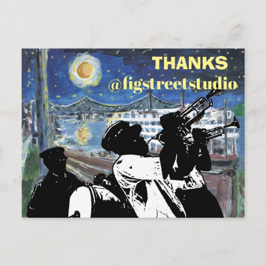 Sterrennacht Mississippi Queen, tekst toevoegen Briefkaart (Voorkant)