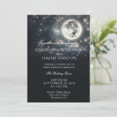 Sterrennacht Moon bruiloft uitnodiging (Staand voorkant)