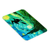 Sterrennacht Moon Flying Witch Silhouette Magneet (Rechterzijde)