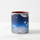 Sterrennacht & Moon Keramische Koffie Mok ☕ (Midden)