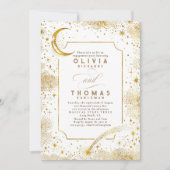 Sterrennacht Moon Mystiek Verlovingsfeest Kaart (Voorkant)