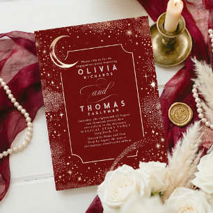 Sterrennacht Moon Mystiek Verlovingsfeest Kaart