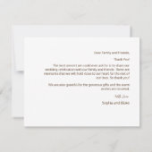 Sterrennacht Moon Phases Bruiloft Dank u kaart (Achterkant)