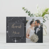 Sterrennacht Moon Phases Celestial Foto Bedankkaart (Staand voorkant)