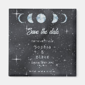 Sterrennacht Moon Phases Celestial Save the Date Magneet (Voorkant)
