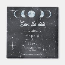 Sterrennacht Moon Phases Celestial Save the Date