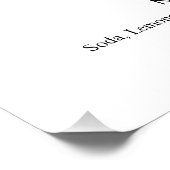 Sterrennacht Moon Phases Wedding Bar Menu Poster (Hoek)