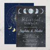 Sterrennacht Moon Phases Zodiac repetitie diner Kaart (Voorkant / Achterkant)