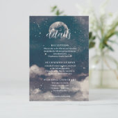 Sterrennacht Moonlight Wedding Enclosure Kaarten (Staand voorkant)