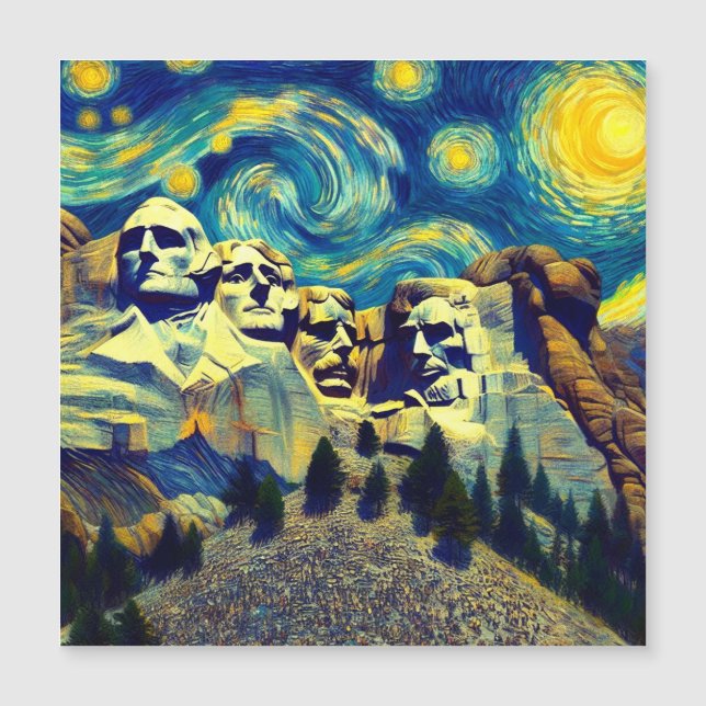 Sterrennacht Mt. Rushmore South Dakota (Voorkant)