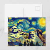 Sterrennacht Mt. Rushmore South Dakota Briefkaart (Voorkant / Achterkant)