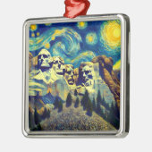 Sterrennacht Mt. Rushmore South Dakota Metalen Ornament (Links)
