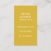 Sterrennacht Mustard Gold Pattern Elegant Visitekaartje (Achterkant)