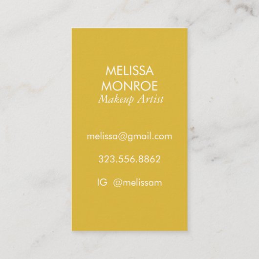 Sterrennacht Mustard Gold Pattern Elegant Visitekaartje (Achterkant)