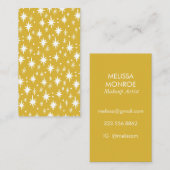 Sterrennacht Mustard Gold Pattern Elegant Visitekaartje (Voorkant / Achterkant)