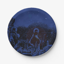 Sterrennacht Nativiteit Papieren Bordje