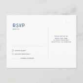 Sterrennacht Navy Blauw en Goud Bruiloft RSVP Briefkaart (Achterkant)