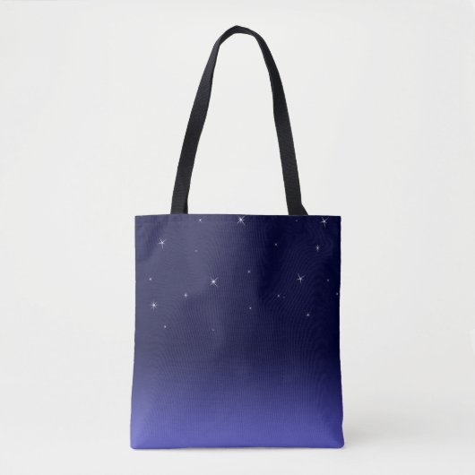 Sterrennacht, Navy Blue  Canvas tas (Voorkant)