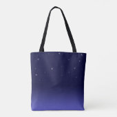 Sterrennacht, Navy Blue  Canvas tas (Achterkant)