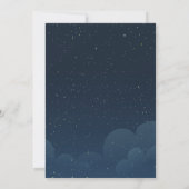 Sterrennacht Navy Blue Silver Glitter Wedding Kaart (Achterkant)