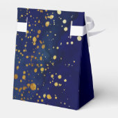 Sterrennacht Navy en Faux Gold Glitter Bedankdoosjes (Achterkant)