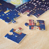Sterrennacht New York Legpuzzel (Zijkant)