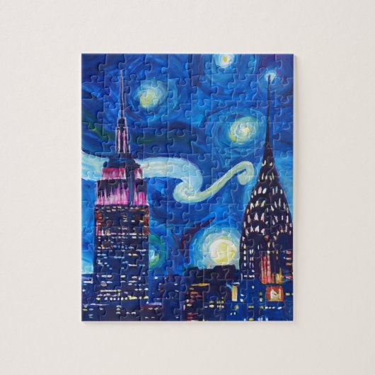 Sterrennacht New York Legpuzzel (Verticaal)