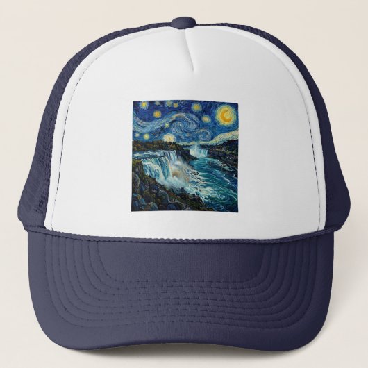 Sterrennacht Niagara Falls Trucker Pet (Voorkant)