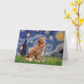 Sterrennacht - Nova Scotia Duck Rolling Retriever Kaart (Gele Bloem)