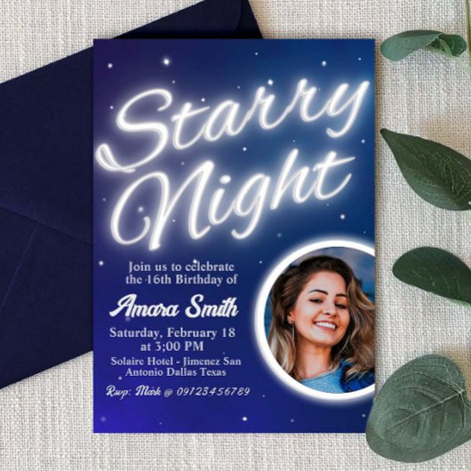 Sterrennacht - Onder de sterren met foto Kaart