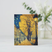 Sterrennacht op Andrássy Avenue, Boedapest Briefkaart (Staand voorkant)