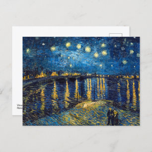 Sterrennacht op de Rijn   Van Gogh   Briefkaart