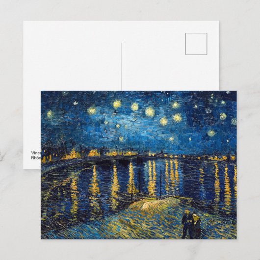 Sterrennacht op de Rijn | Van Gogh | Briefkaart (Voorkant / Achterkant)
