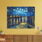 Sterrennacht op de Rijn | Van Gogh | Canvas Afdruk (Insitu (Woonkamer))