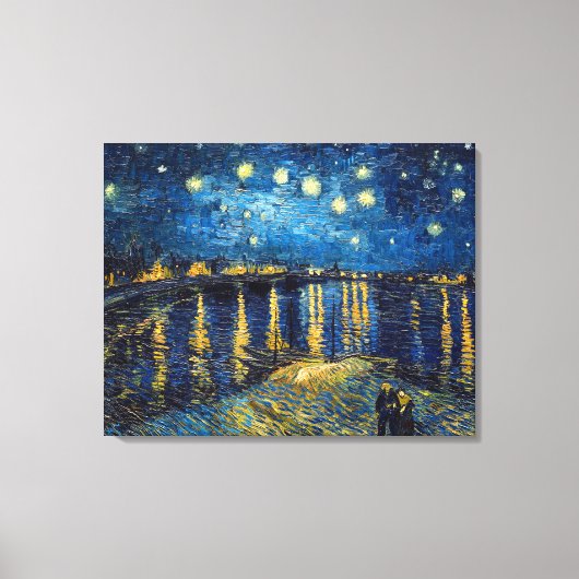 Sterrennacht op de Rijn | Van Gogh | Canvas Afdruk (Voorkant)