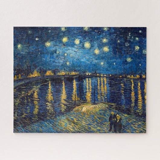 Sterrennacht op de Rijn | Van Gogh | Legpuzzel (Horizontaal)