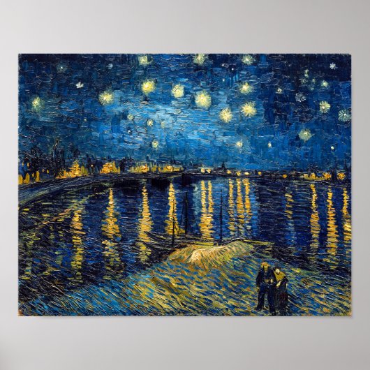 Sterrennacht op de Rijn | Van Gogh | Poster (Voorkant)