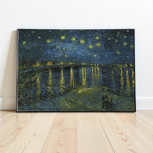 Sterrennacht op de Rijn, Vincent van Gogh Poster