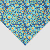 Sterrennacht op Zee Doodle Art Deco Scallop Tissuepapier (Detail)