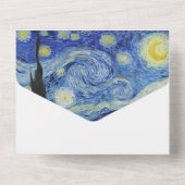 Sterrennacht Oud schilderij bruiloft uitnodiging (Achterkant)