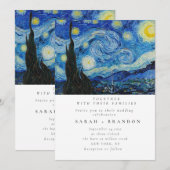 Sterrennacht Oud schilderij bruiloft uitnodiging (Voorkant / Achterkant)