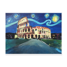 Sterrennacht over Colloseum in Rome Italië