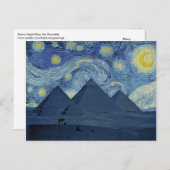 Sterrennacht over de Pyramiden Briefkaart (Voorkant / Achterkant)