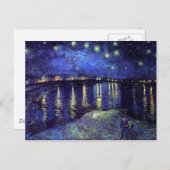 sterrennacht over de rhone 1890 briefkaart (Voorkant / Achterkant)