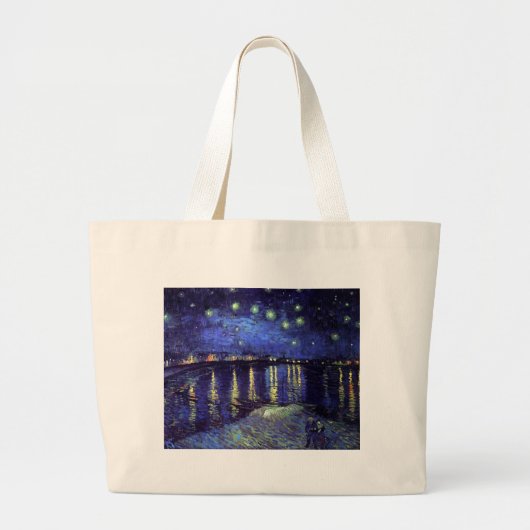 sterrennacht over de rhone 1890 grote tote bag (Voorkant)