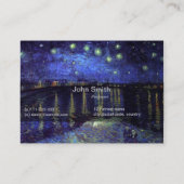 sterrennacht over de rhone 1890,Van Gogh Visitekaartje (Achterkant)