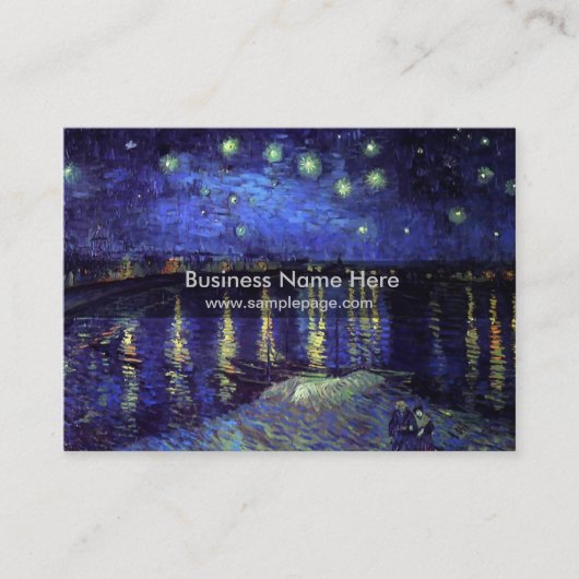 sterrennacht over de rhone 1890,Van Gogh Visitekaartje (Voorkant)