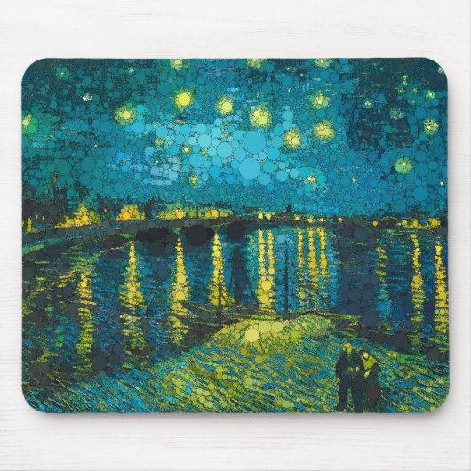 Sterrennacht Over de Rhône door After Van Gogh Muismat (Voorkant)