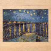 Sterrennacht over de Rhône door Vincent van Gogh Acryl Uitnodigingen (Voorkant)